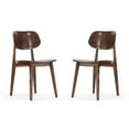 thumbnail image 2 of BizChair Set of 2 Commercial Grade Solid Wood Dining Chairs with Curved Oval Backrests in Antique Copper, 2 of 15
