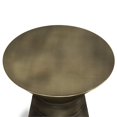 thumbnail image 3 of Allora 18" Contemporary Metal End Table in Antique Gold, 3 of 5