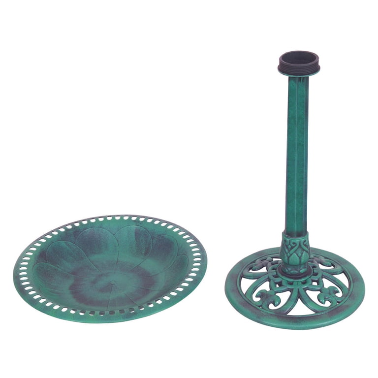 Costway Pedestal Bird Bath, Green photo 4