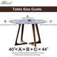 thumbnail image 2 of GFDYREE Nappe Ronde Ajustée en Vinyle avec Endos en Flanelle, Bord Élastique, Nappe en Plastique Imperméable, Résistante aux Taches, Essuyable, pour Table Ronde de 40 Pouces-44 Pouces, 2 of 7