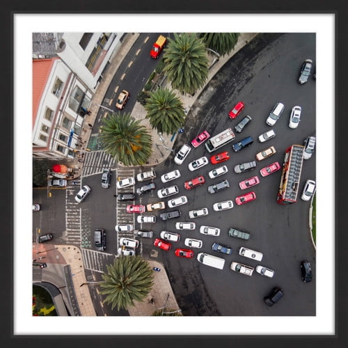 Marmont Hill "All One Way" By Karolis Janulis Framed Painting Art Print, 12.0" x 1.5"