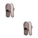 thumbnail image 3 of Guardurnaity 10 pares de zapatillas de hotel desechables de lana Coral para hombres y mujeres, zapatos antideslizantes de Color sólido, zapatos gris 2 2piezas, 3 of 6