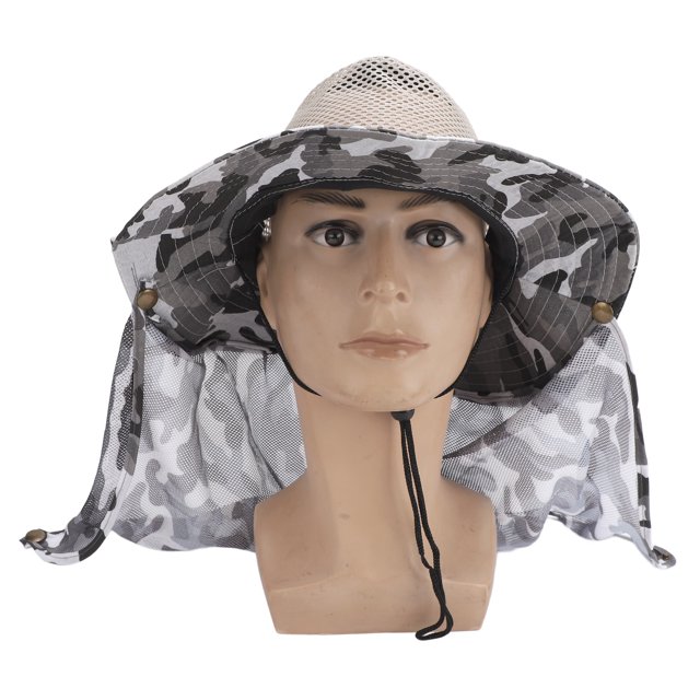 Sombrero De Playa, Camuflaje De Fibra De Poliéster, Transpirable, Ala Ancha, Sombrero De Cubo, Ligero, De Secado Rápido, Con Cuerda Ajustable A Prueba De Viento Para Pescar Para