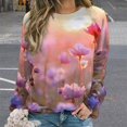 thumbnail image 2 of Sweatshirt For Womens Crewneck Watercolor Wildflowers Hoodies Teen Girls Cute, 2 of 7