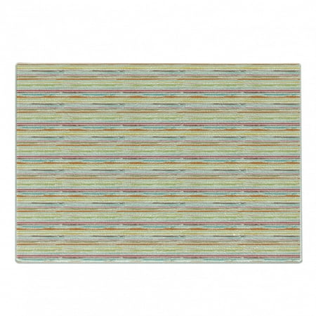 

Colorful Cutting Board Pattern with Horizontal Stripes and Weathered Grunge Effect in Hand Drawn Style Decorative Tempered Glass Cutting and Serving Board in 3 Sizes by Ambesonne