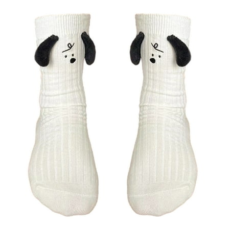Womens Thin Cotton Socks, Cotton Soft Bootie Socks Ankle Socks,Cute Dog Ear Calf Socks