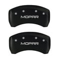 thumbnail image 2 of MGP 4 Caliper Covers Engraved Front & Rear MOPAR Matte Black finish silver ch, 2 of 4