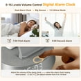 thumbnail image 3 of 7-in-1 Wireless Charging Station For iPhone, Apple Watch, AirPods & Bluetooth Speaker Alarm Clock Dimmable Night Light Gray, 3 of 8