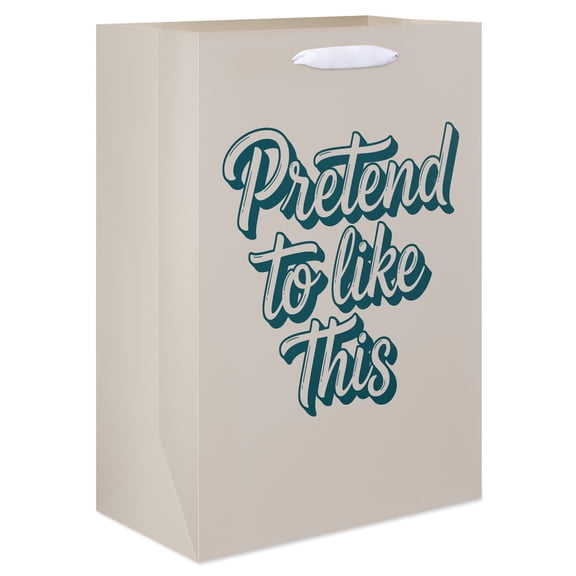 American Greetings Funny Birthday Gift Bag, Sand-Beige, 10 in. x 7 in.