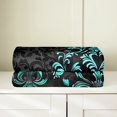 thumbnail image 4 of Manfei Bohemian Damask Flannel Blanket 30x40, Black Cyan Sherpa Throw, Victorian Flower Plush Throw Blanket, Breathable Bedroom Decoration, 4 of 7
