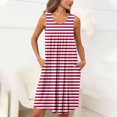 thumbnail image 2 of ATENAR Womens Nightgown,Nightgowns for Women,Sleepwear,Sleeveless,Pockets,Easy Care,Solid,Pink,S, 2 of 8