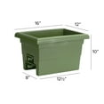 thumbnail image 2 of Root & Vessel Countryside Railing Planter, Sage, 16", 2 of 5