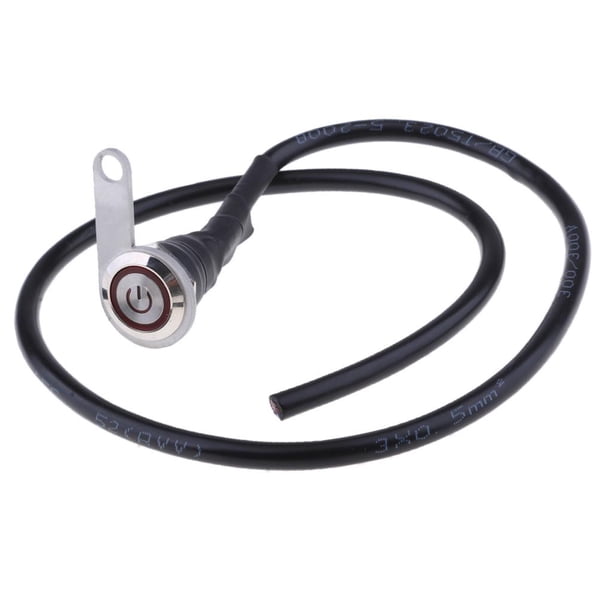 Interruptor de Luz Impermeable Pieza de Repeusto 12 V para Motocicleta Universal rojo Cola Interruptores del manillar de la motocicleta