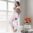 thumbnail image 4 of Uemuo Cute Panda Pattern Women's Wide Leg Palazzo Lounge Pants with Pockets Light Weight Loose Comfy Casual Pajama Pants-Large, 4 of 9