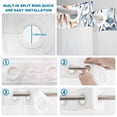thumbnail image 4 of No Hook Shower Curtain, Blue Coastal Shower Curtains for Bathroom with See Through Top Window, Summer Beach Starfish Weeping Eucalyptus Waterproof & Washable Bath Curtain 60"x72", 4 of 9
