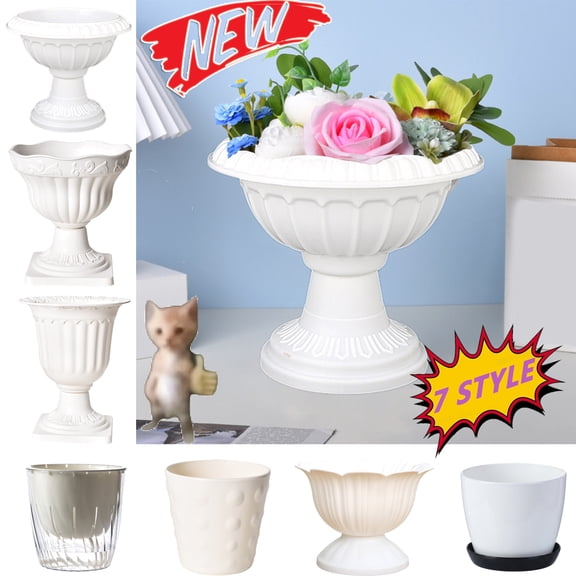 Tarmeek 0.4L Thickened Planter - Modern Plant Container for Indoor & Outdoor Use, Durable Garden Pot with Flat Rim for Various Plants, Ideal for Home and Office Greenery