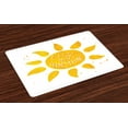 thumbnail image 1 of Ambesonne Yellow Place Mats Set of 4, Sun Romance Words White, Standard Size, Yellow, 1 of 4