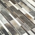 thumbnail image 4 of Vegan Patchwork Gray Black Brick Faux Hide/Cowhide Area Rug/Carpet, 4 of 5