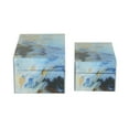 thumbnail image 5 of CosmoLiving by Cosmopolitan Blue Glass Decorative Box with Glass Sides, 2 Count, 5 of 8