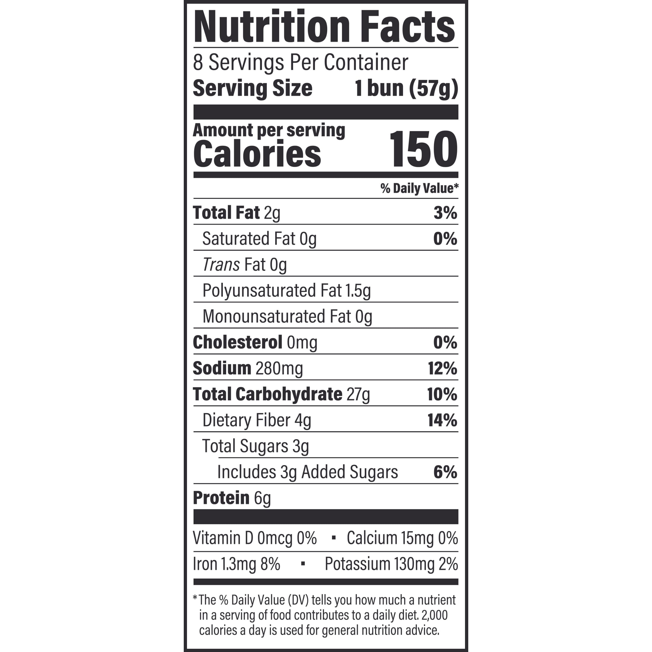 Brownberry Whole Wheat Buns, 8 count, 16 oz