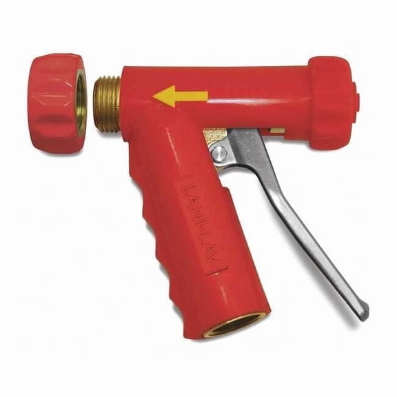 Sani-Lav Spray Nozzle, Red, Brass/SS, 5-1/4" L N1TR