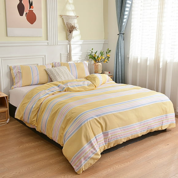 BAOPAI Housse de Couette Brossée Douce Toutes Saisons Housse de Duvet Respirante Motifs Frais Literie Déco