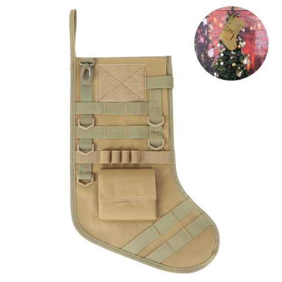 Tactical Christmas Stocking Bag, Christmas Decoration Gift, for Hunting and Shooting Enthusiasts Hanging Christmas Ornaments Home Decors