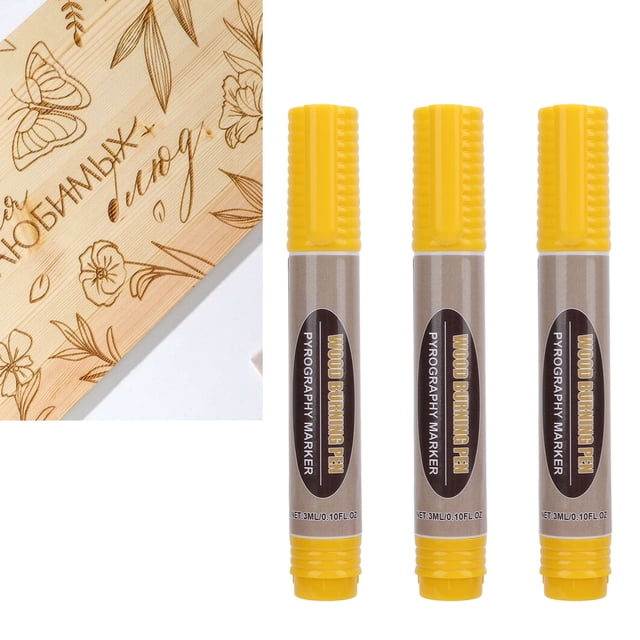 Rotulador De Pirograbado Multiusos, 3 Uds., 3ml, Para Quemar Madera, Para Manualidades, Diseño De Dibujo Artístico