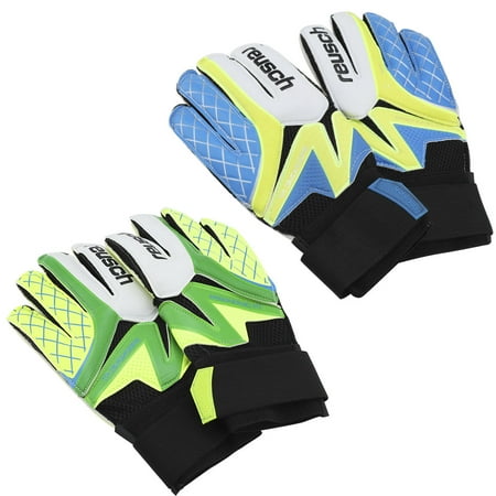 Soccer Goalkeeper Equipment - Yosoo 1Pair Durable Thickened Latex Soccer Goalkeeper Gloves Accessory, Soccer Goaltender Gloves, Football Gloves