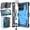 Blue, variant on Motorola Moto G 5G 2025 Case with Holster Clip [3-in-1 Rotating Belt Clip & Kickstand] Built-in Screen Protector, Shockproof Full-Body Cover, Wireless Charging Compatible – Blue