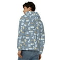 thumbnail image 4 of Vsdgher Blue Bathroom Mens Hoodies Zip Hoodie, Hoodies for Men, Zip-up Hooded Sweatshirt-XX-Large, 4 of 5