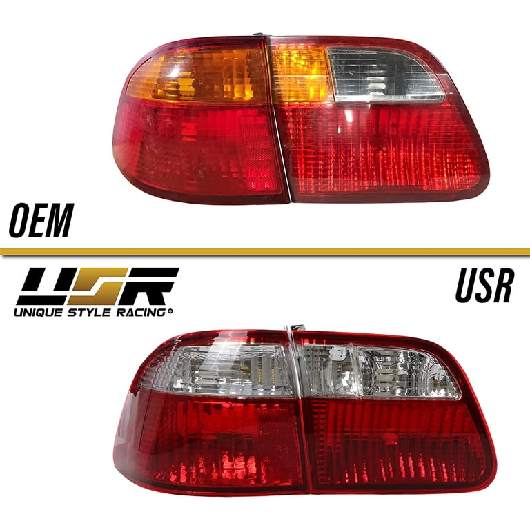 96-98 Honda Civic EK Ek4 Ek9 Yellow Glass Fog Light Kits Harness