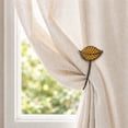 thumbnail image 6 of Evideco French Home Goods Curtain Holdbacks Yellow Magnetic Curtain Tieback - Graceful Leaf Embellishment in Resin - Essential Accessory for Curtains and Draperie, 6 of 7