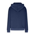 thumbnail image 4 of Women’s Casual Hoodie Sweatshirt - Lightweight Long Sleeve Pullover with Buttons and Kangaroo Pocket Navy, 4 of 6