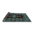 thumbnail image 2 of Ahgly Company Indoor Round Medallion Light Blue Traditional Area Rugs, 8' Round, 2 of 4