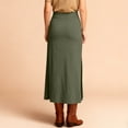 thumbnail image 4 of Women's Casual Long Skirts Stretchy Soft Bodycon Maxi Formal Skirts Knit High Waist Skirts for Women, 4 of 5