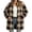 Brown Buffalo Plaid, variant on Women Plaid Fleece Jackets Oversized Long Sleeve Outwear Jacket Zipper Warm Fall Winter Coats with Pockets