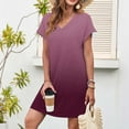 thumbnail image 5 of Mgmyaa Women's Casual T-Shirt Dresses V-neck Short Sleeved Mini Dress, 5 of 5