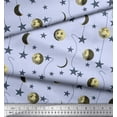 thumbnail image 3 of Soimoi Poly Georgette Fabric Moon & Stars Galaxy Print Fabric by Yard 52 Inch Wide, 3 of 3