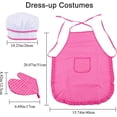 thumbnail image 2 of 1 Set of Pink Children's Chef Clothes, Apron and Chef Hat, etc. (11 pieces), Children's Kitchen Toy Cooking Set, 2 of 5