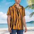 thumbnail image 4 of Vintage Sunflower Black Background Mens Hawaiian Shirt Short Sleeve Casual Button Up Tropical Summer Beach Shirt, 4 of 9