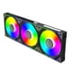 thumbnail image 1 of Paquete de 3 ventiladores de refrigeración de CPU de 12 cm, ventilador de carcasa de PC de refrigeración para carcasa de ordenador (negro), 1 of 4