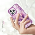 thumbnail image 4 of Allytechgroup for iPhone 17 Pro Max Case, 3 Layers Protection Slim Lightweight Shockproof Soft TPU & Hard Back Protective Bumper Cover Marble Shell, D, 4 of 7