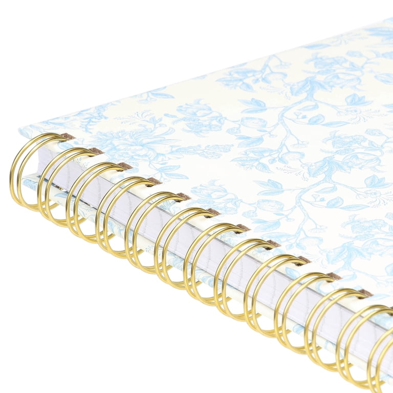 Spiral Journal, Light Blue Floral, 192 Pages photo 4