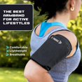 thumbnail image 2 of IBAOLEA Phone Holder for Running - Cell Phone Arm Bands with Reflective Logo - Phone Strap Armband Fits iPhone and Android - Use for Running, Walking, Hiking, and Biking - Blue, Medium Blue Medium, 2 of 9
