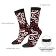 thumbnail image 2 of Yiaed Snake And Rose Print Great elasticity Crew Socks Sports socks for Men and Women, 2 of 5
