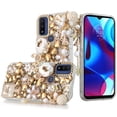 thumbnail image 5 of For Apple iPhone 11 (6.1") Bling Crystal 3D Full Diamonds Luxury Sparkle Rhinestone Hybrid Protective Cover ,Xpm Phone Case [ Ultimate Multi Ornament Gold ], 5 of 5