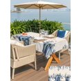 thumbnail image 4 of Outdoor Tablecloth with Umbrella Hole and Zipper, Blue White Rectangle Table Cloth 60x120 Inch Waterproof Tablecloth, Fall Thanksgiving Harvest Pumpkin Eucalyptus Picnic Table Cover for Patio Camping, 4 of 7