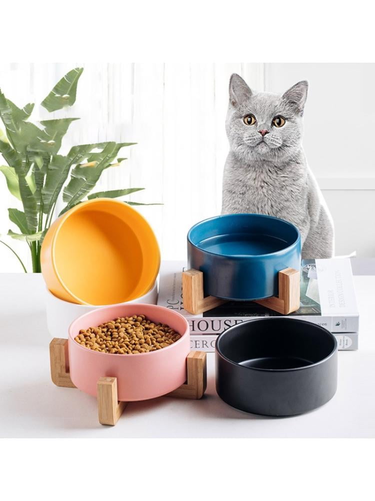 Yiran Ceramic Cat & Dog Bowl, Blue