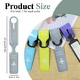 thumbnail image 2 of 4 Pcs Creative Luggage Tags with Name Card, Unique Baggage Tag, Attractive Portable Travel ID Label, Personalized Luggage Identifiers for Suitcases, Light Blue, Purple, Gray, Yellow, 2 of 7